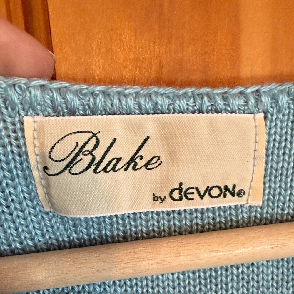 Vintage Blake by Devon Light Blue Knit Top - Picture 2 of 7